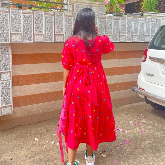 Pink Flared Dress - Picture 3 of 3